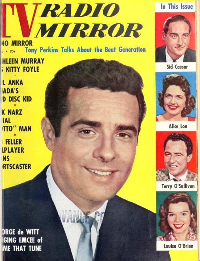 TV RADIO MIRROR magazine side cover  June 1958