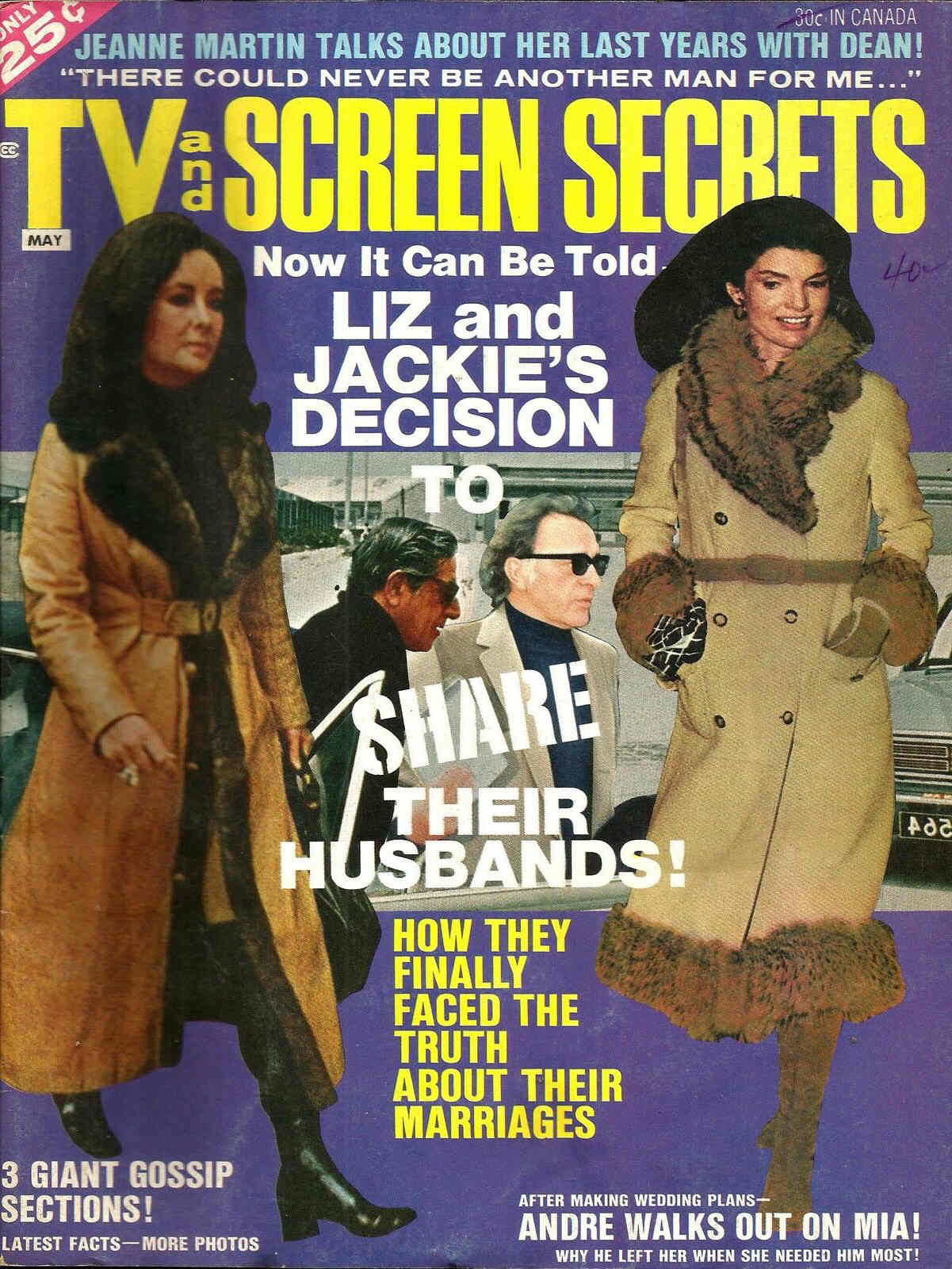 SCREEN SECRETS (70s) magazine side cover April/May 1970