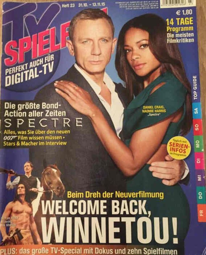 TV SPIELFILM magazine side cover Issue 23 31 October 2015