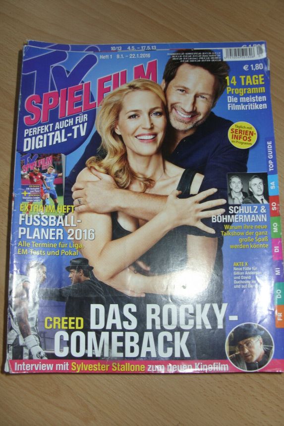 TV SPIELFILM magazine side cover Issue 1 9 January 2016