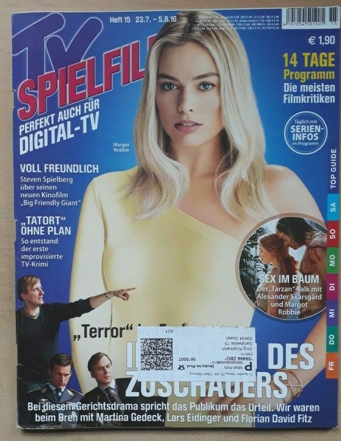 TV SPIELFILM magazine side cover Issue 15 23 July 2016