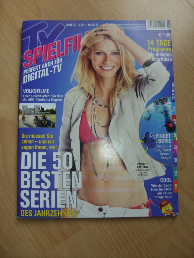 TV SPIELFILM magazine side cover Issue 20 1 October 2016