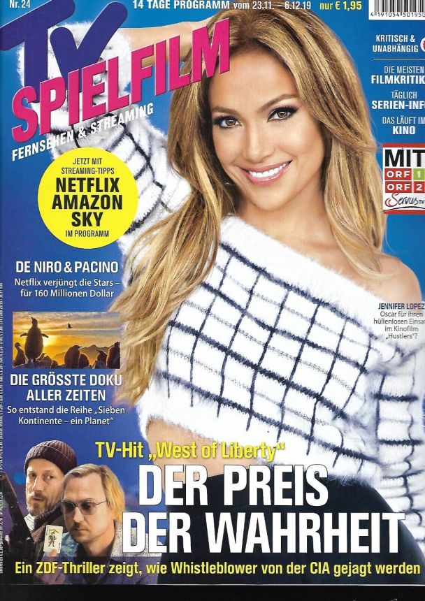 TV SPIELFILM magazine side cover 23 November 2019