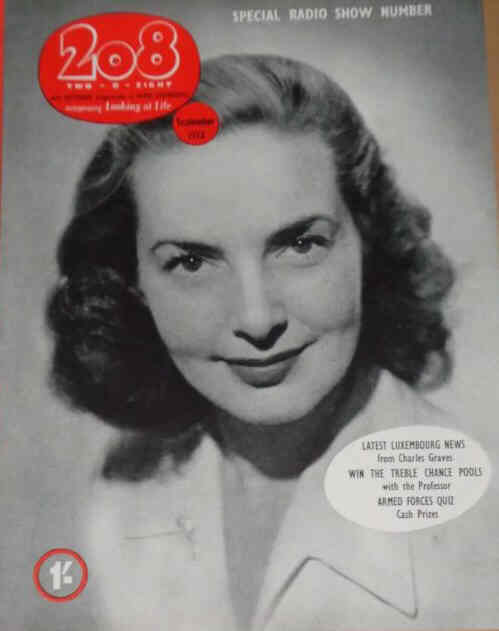 208 AND VIEW magazine side cover  September 1952