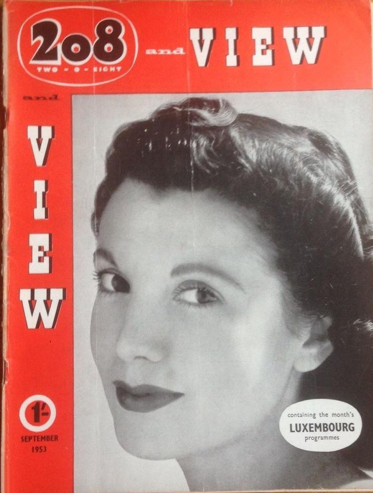 208 AND VIEW magazine side cover  September 1953