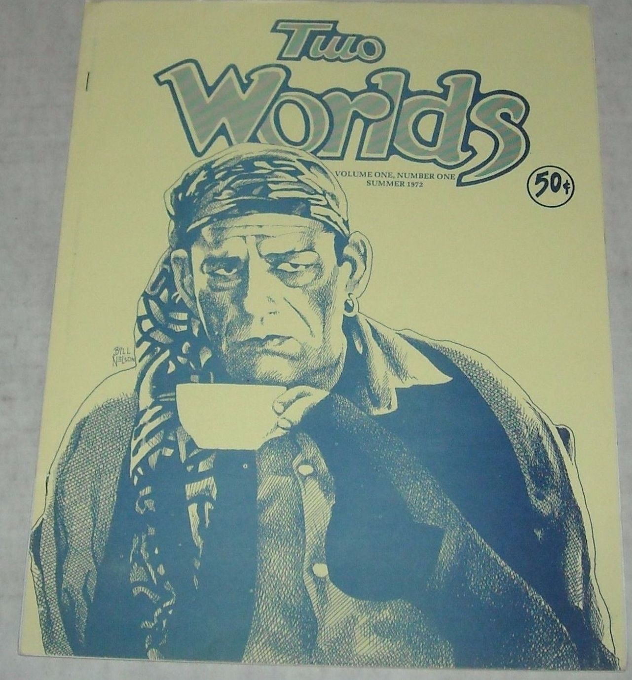 TWO WORLDS magazine side cover Issue 1 Summer 1972