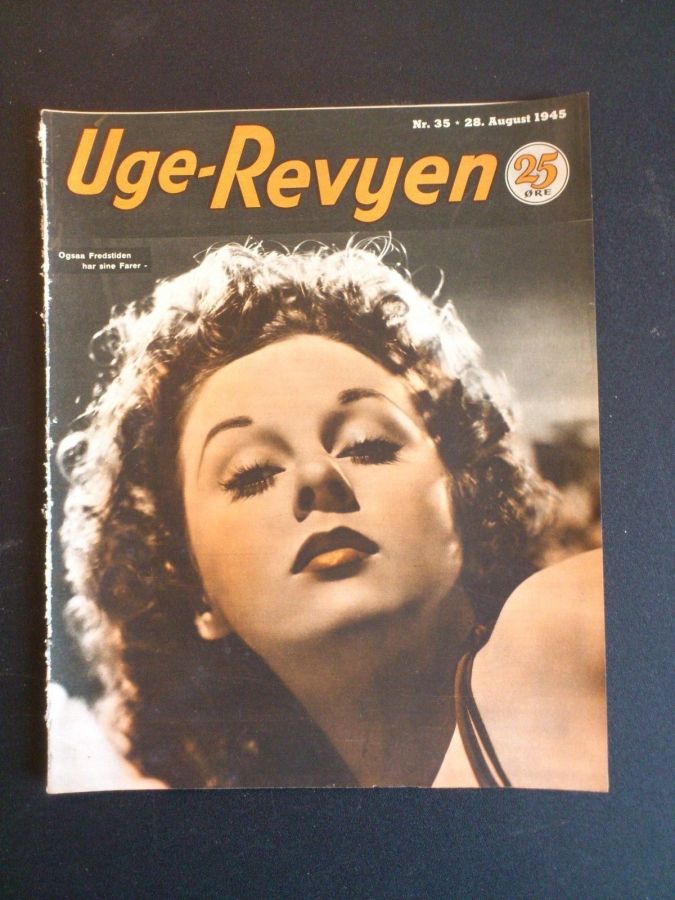 UGE-REVYEN magazine side cover Issue 35 28 August 1945