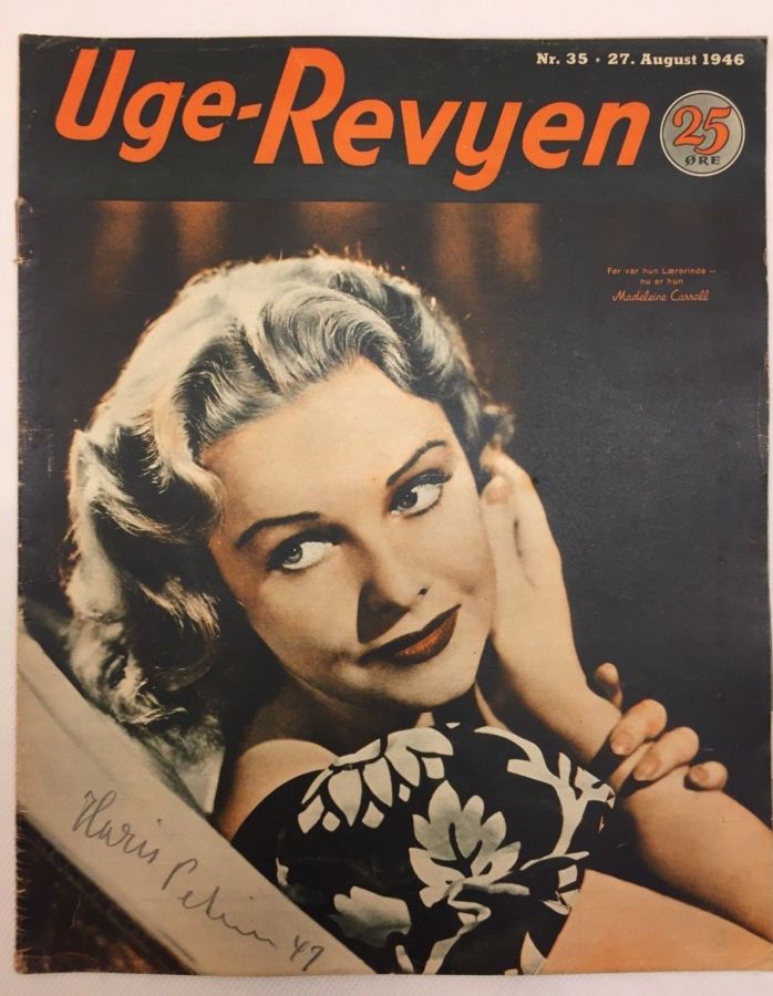 UGE-REVYEN magazine side cover Issue 35 27 August 1946