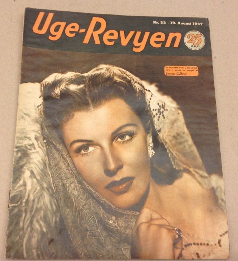 UGE-REVYEN magazine side cover Issue 33 19 August 1947