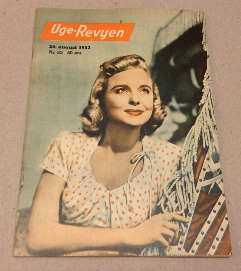 UGE-REVYEN magazine side cover Issue 35 26 August 1952