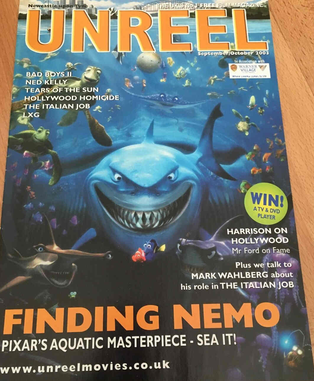 UNREEL magazine side cover September/October 2003