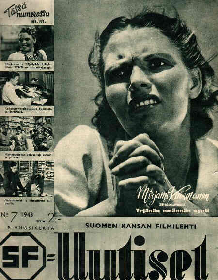 UUTISET magazine side cover Issue 7  1943