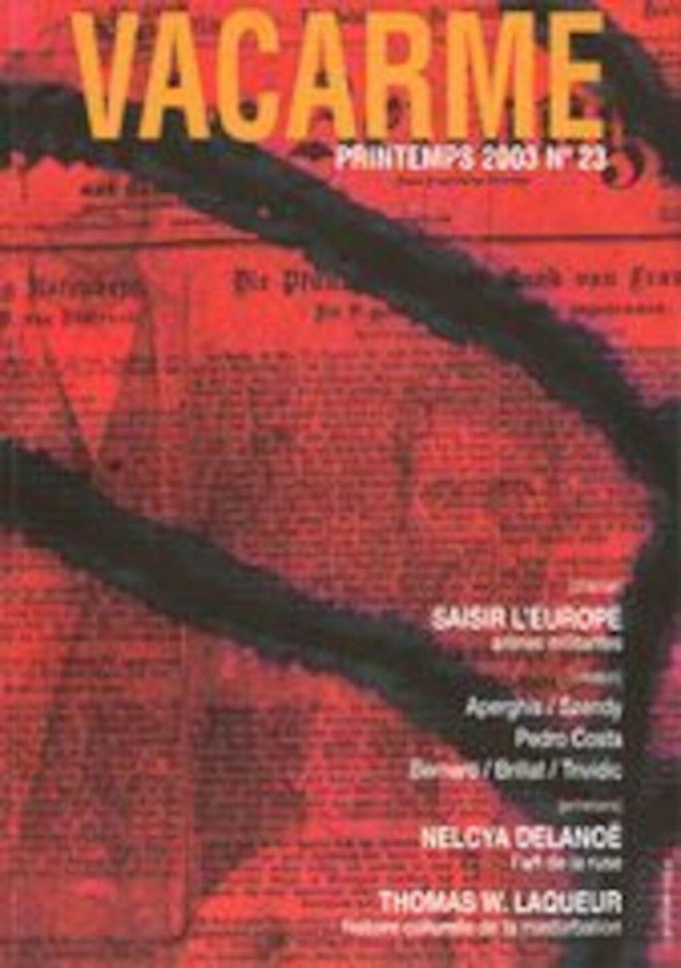 VACARME magazine cover Issue 23 Spring 2003