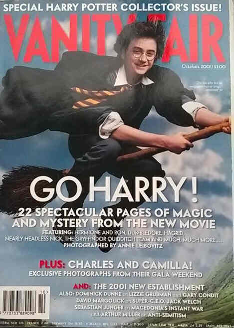 VANITY FAIR UK magazine side cover  October 2001