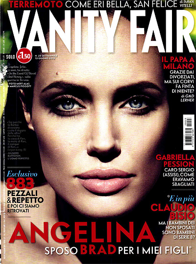 VANITY FAIR (Italy) magazine cover Issue 23 13 June 2012