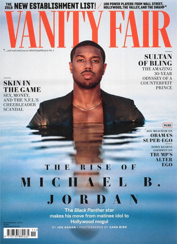 VANITY FAIR UK magazine side cover  November 2018