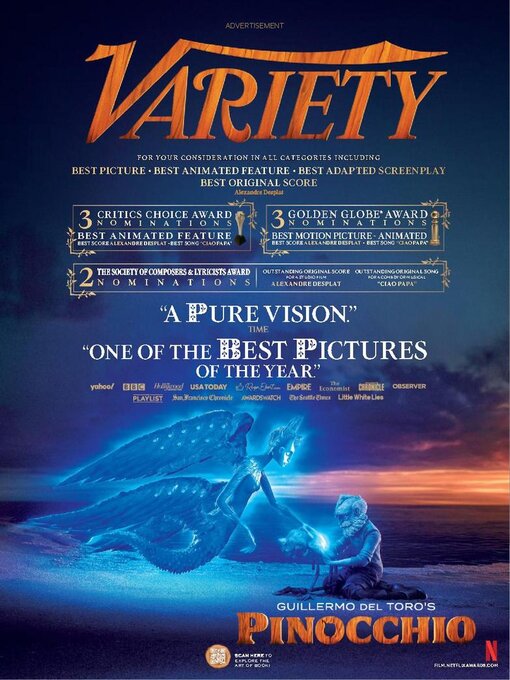 VARIETY magazine side cover 5 January 2023