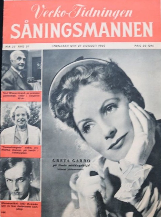 SANINGSMANNEN magazine cover 27 August 1955