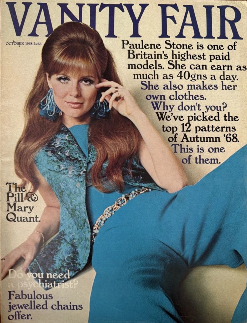 VANITY FAIR UK magazine side cover  October 1968