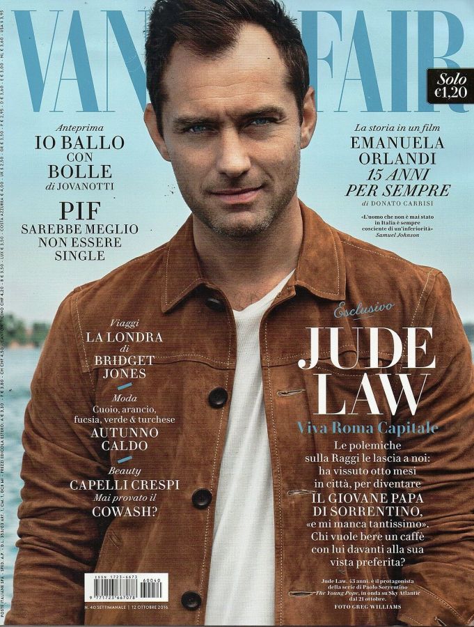 VANITY FAIR (Italy) magazine cover Issue 40 12 October 2016