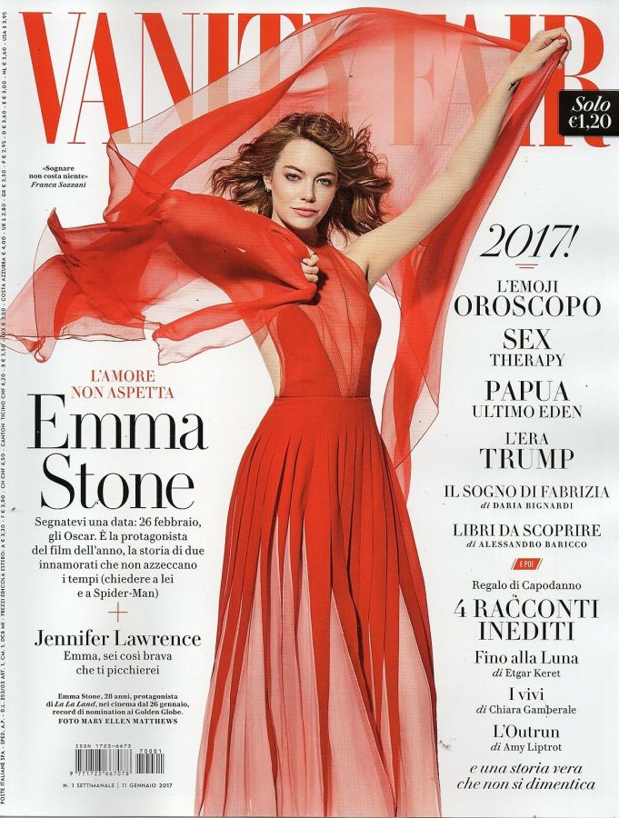 VANITY FAIR (Italy) magazine cover Issue 1 11 January 2017
