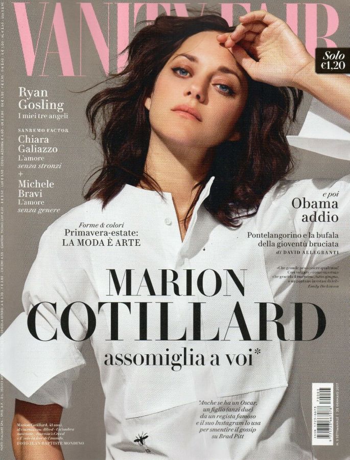 VANITY FAIR (Italy) magazine cover Issue 3 25 January 2017