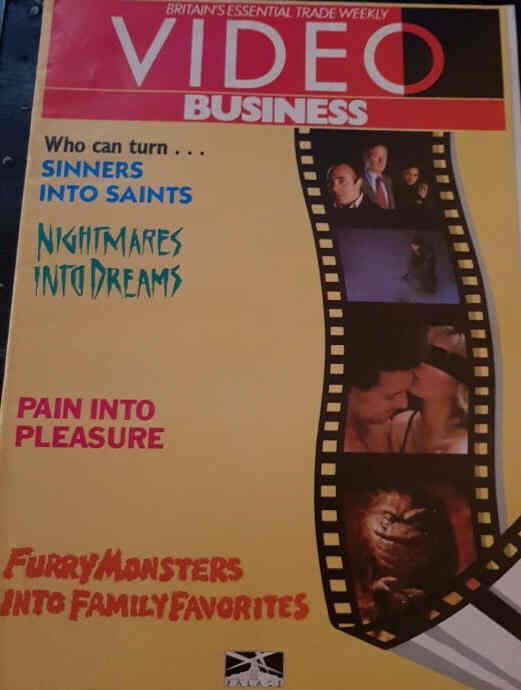 VIDEO BUSINESS (UK) magazine side cover 27 July 1987