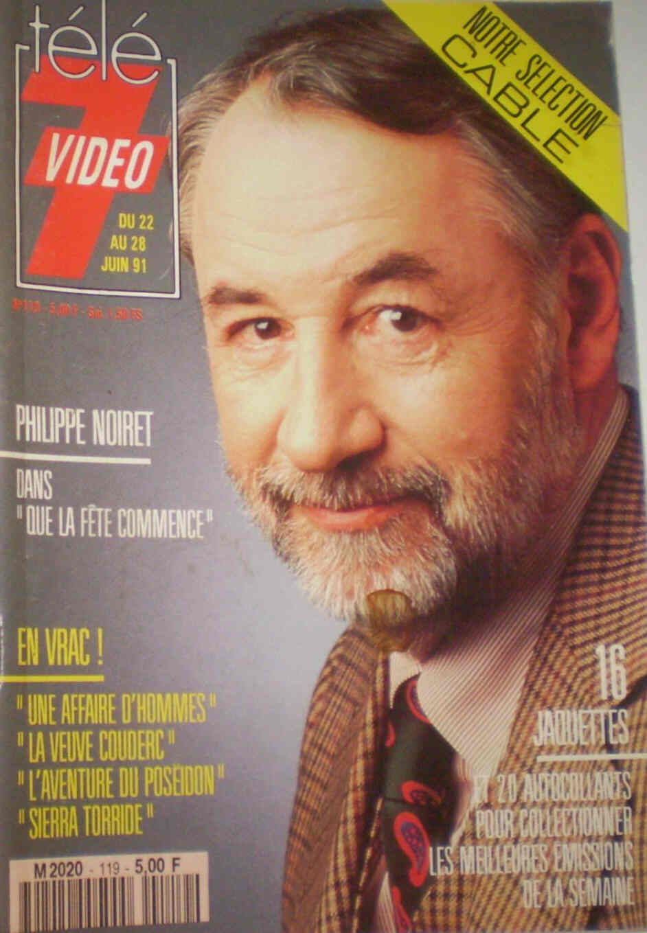TELE 7 VIDEO magazine cover Issue 119 22 June 1991