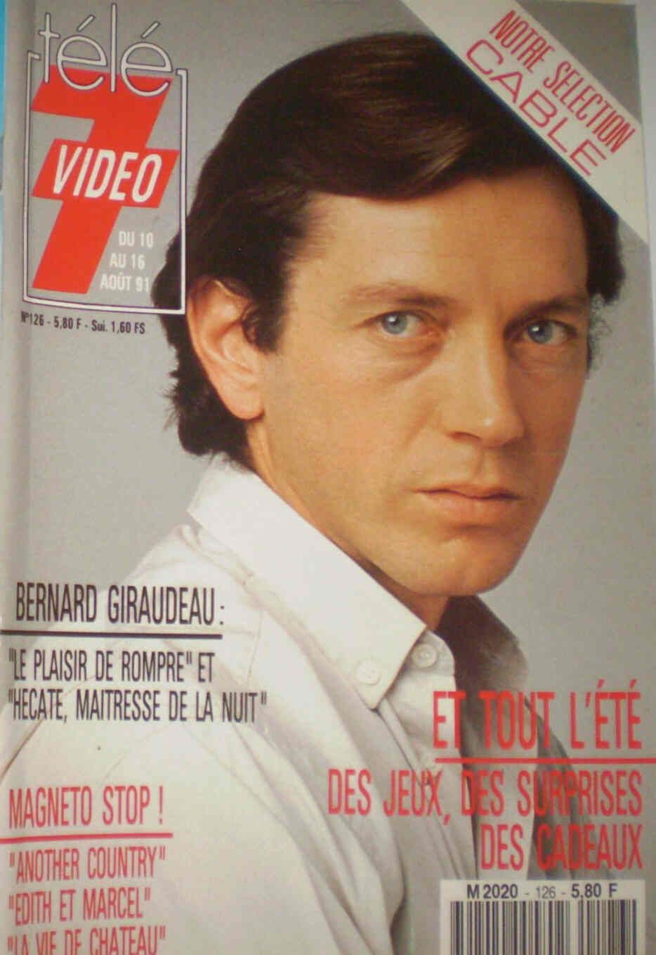 TELE 7 VIDEO magazine cover Issue 126 10 August 1991