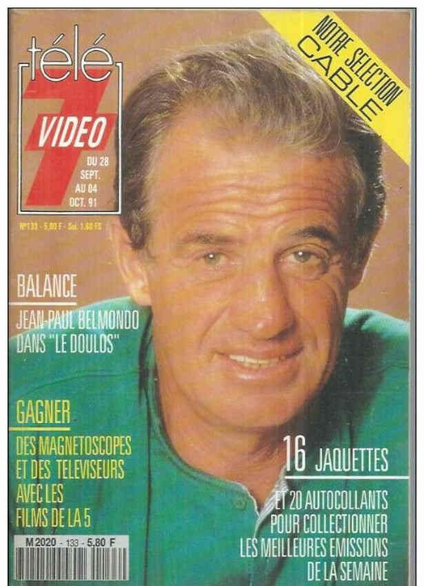 TELE 7 VIDEO magazine cover Issue 133 28 September 1991