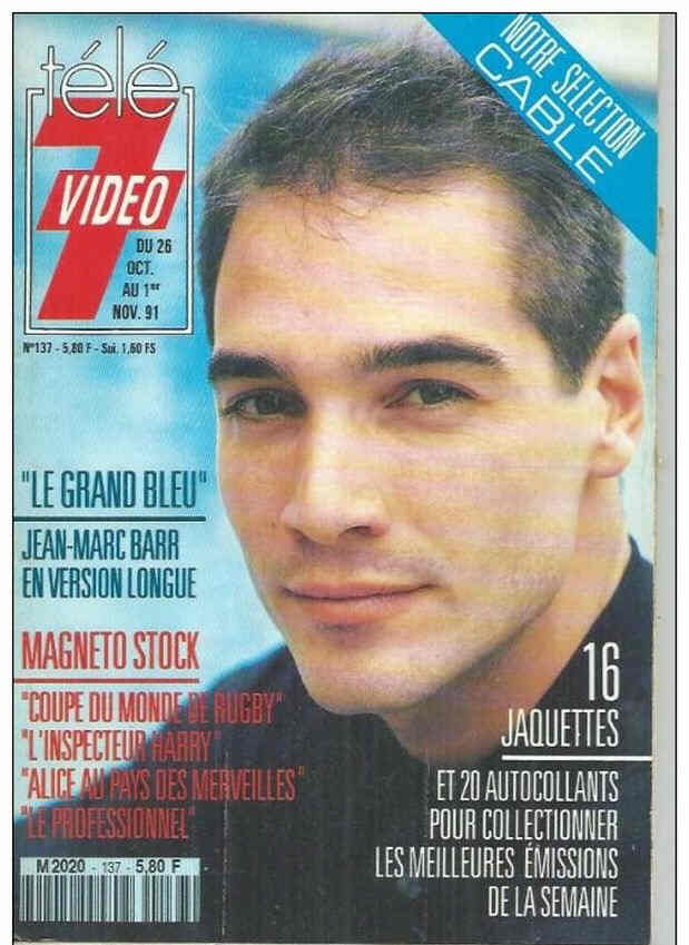 TELE 7 VIDEO magazine cover Issue 137 26 October 1991