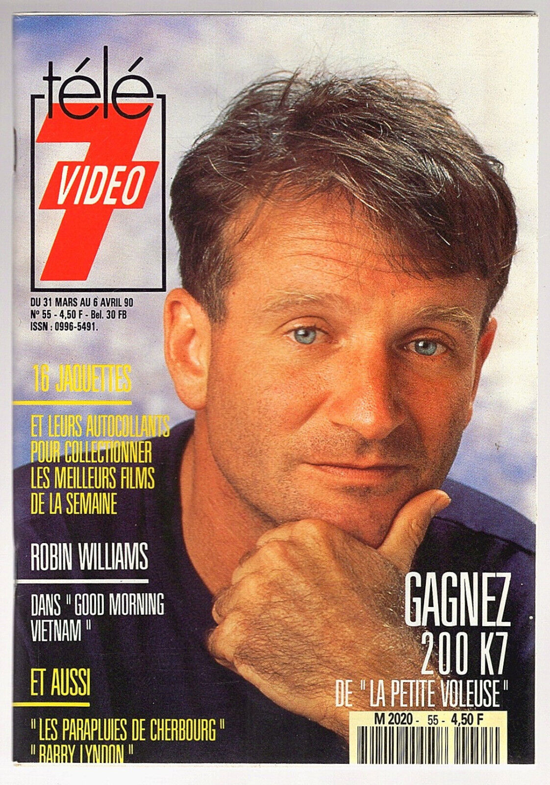 TELE 7 VIDEO magazine cover Issue 55 31 March 1990