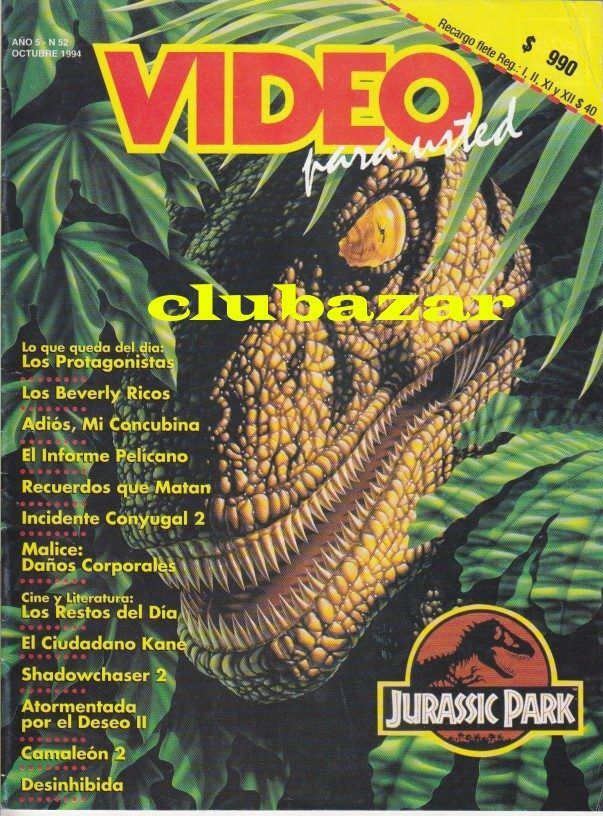 VIDEO PARA USTED magazine cover Issue 52 October 1994