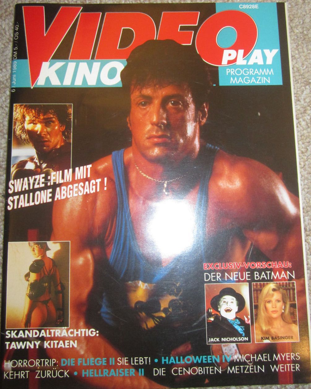 VIDEOPLAY/KINOTHEK magazine cover June 1989