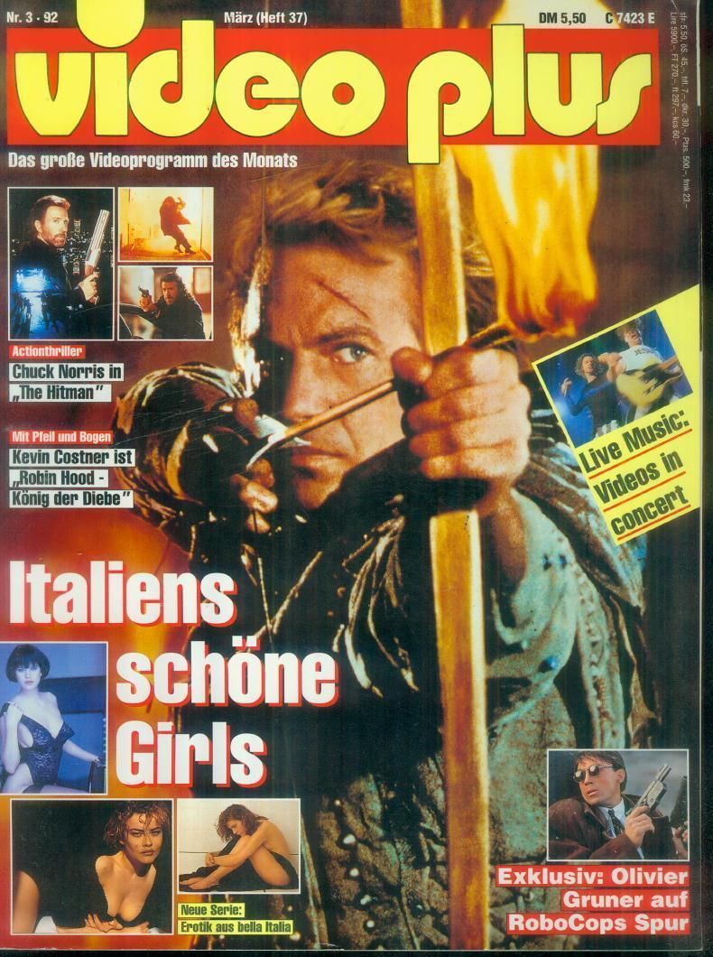VIDEO PLUS magazine cover Issue 37 March 1992