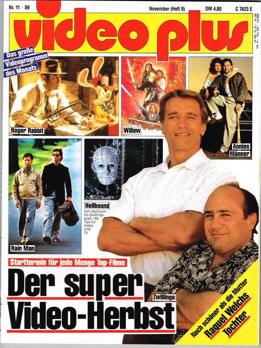 VIDEO PLUS magazine cover Issue 9 November 1989
