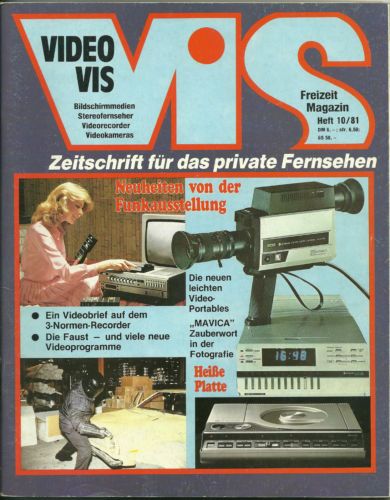 VIDEO VIS magazine cover Issue 10  1981