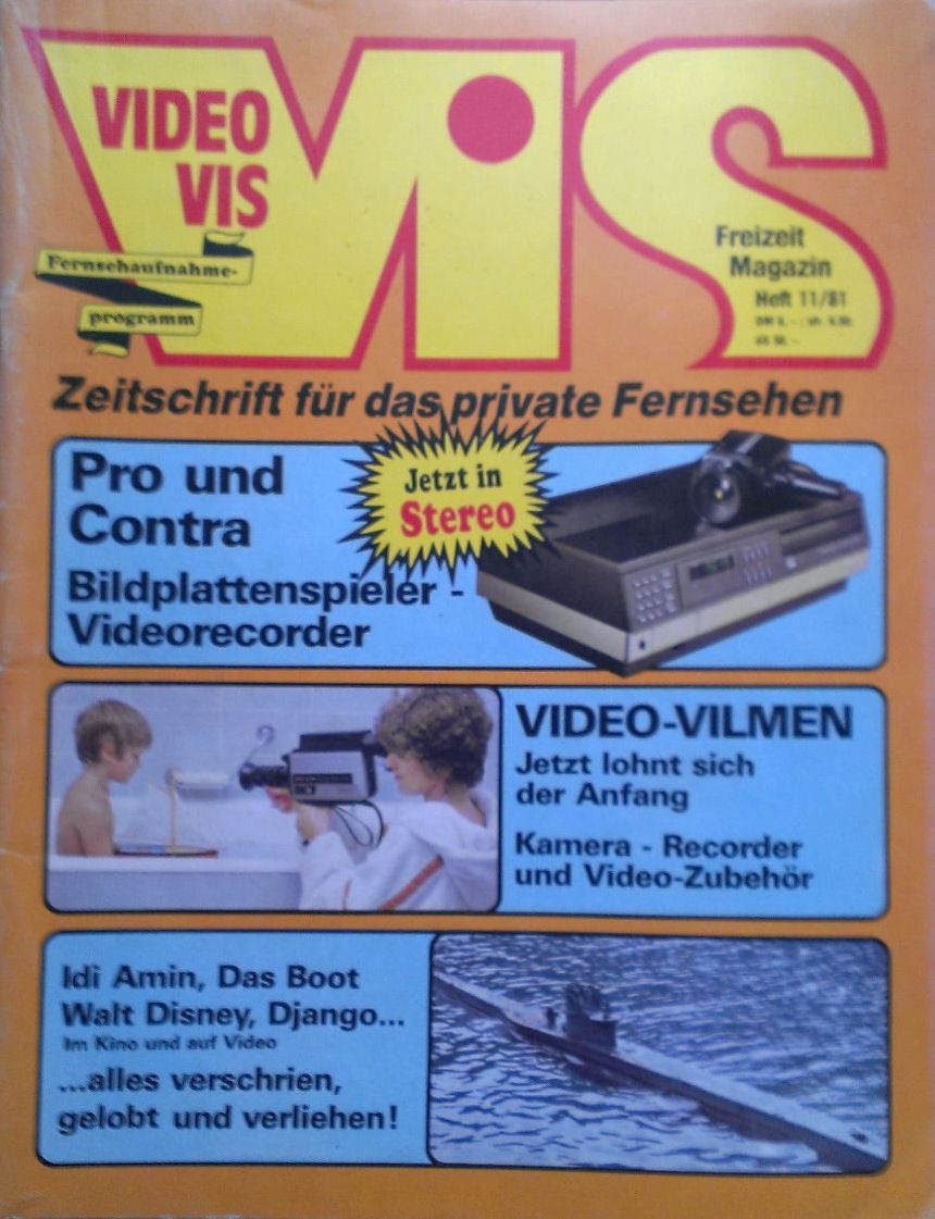 VIDEO VIS magazine cover Issue 11  1981