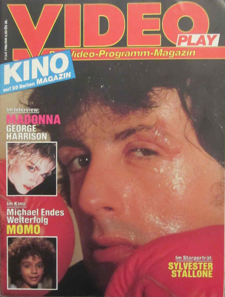 VIDEOPLAY/KINOTHEK magazine cover July 1986