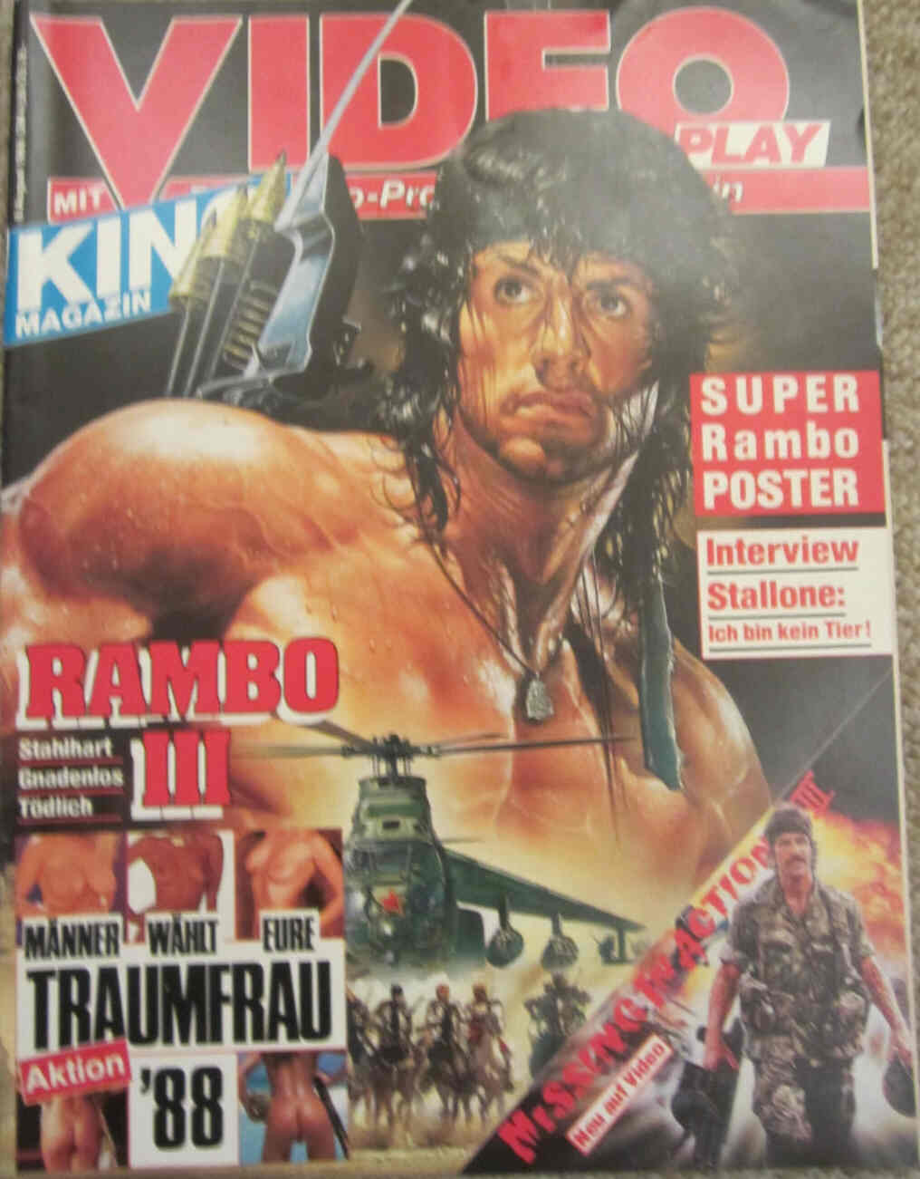 VIDEOPLAY/KINOTHEK magazine cover August 1988
