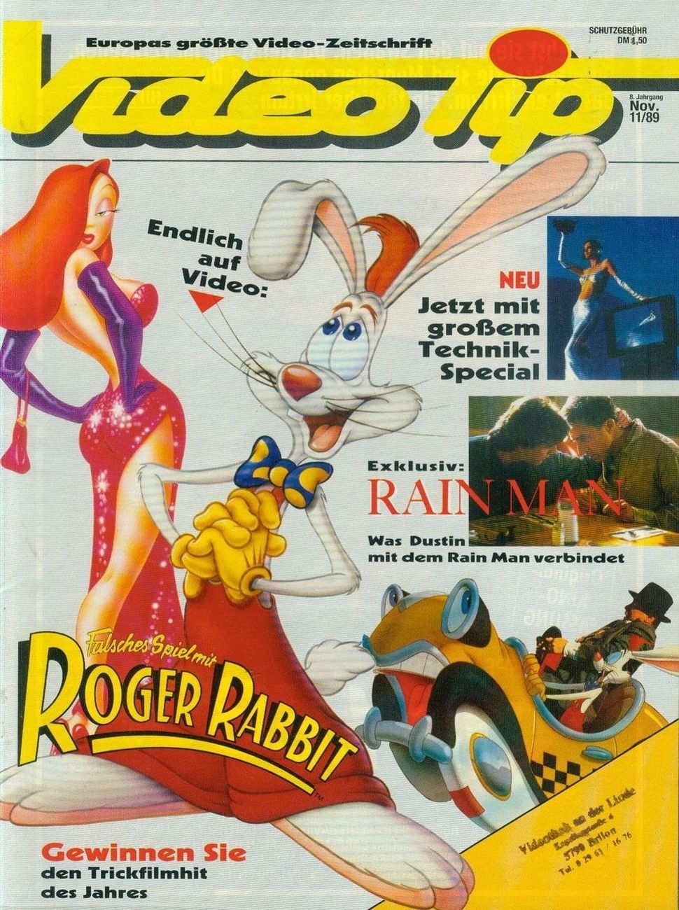 VIDEO TIP magazine cover November 1989