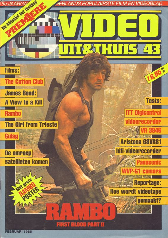 VIDEO UIT EN THUIS magazine side cover Issue 43  February 1986