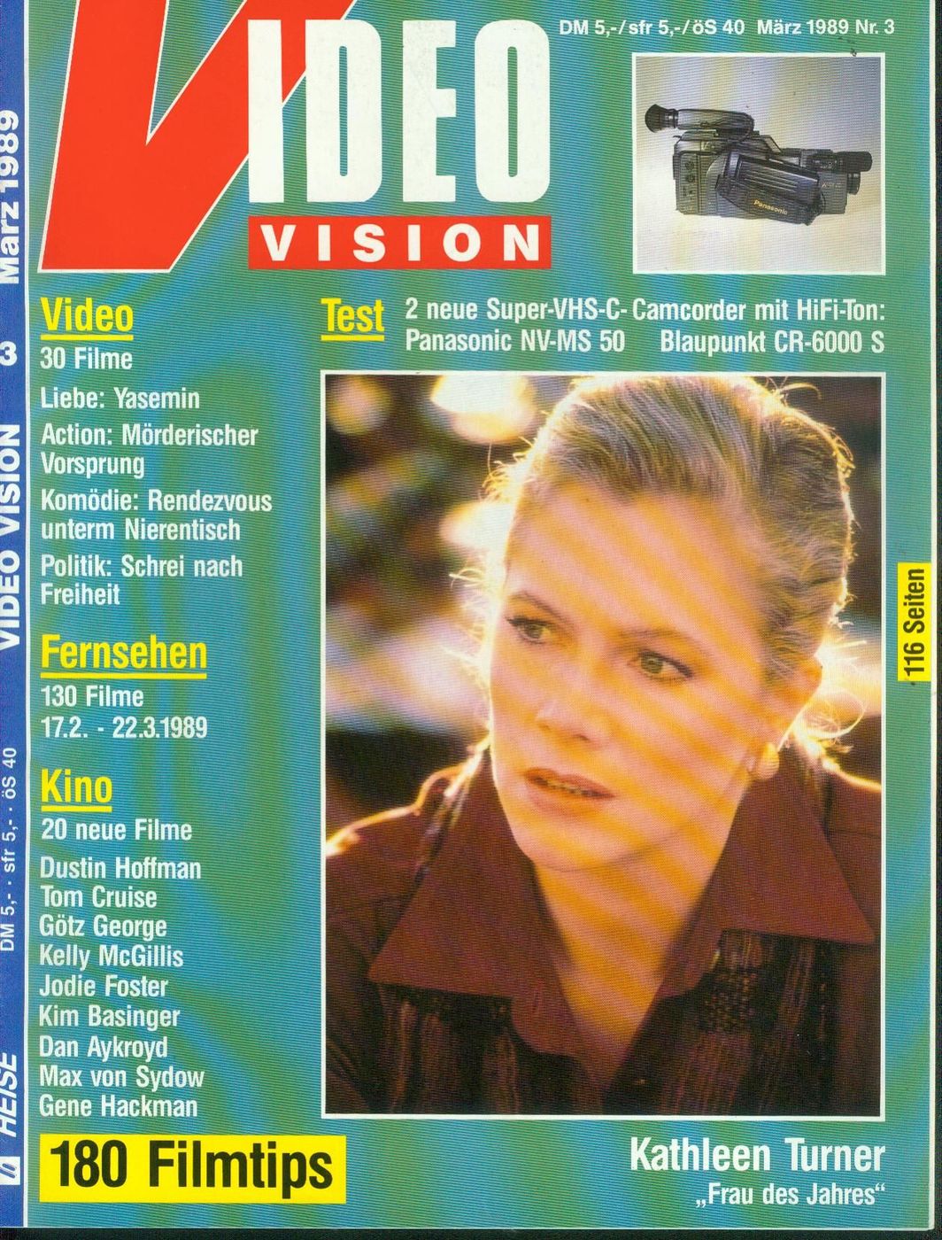 VIDEO VIS magazine side cover Issue 3  March 1989
