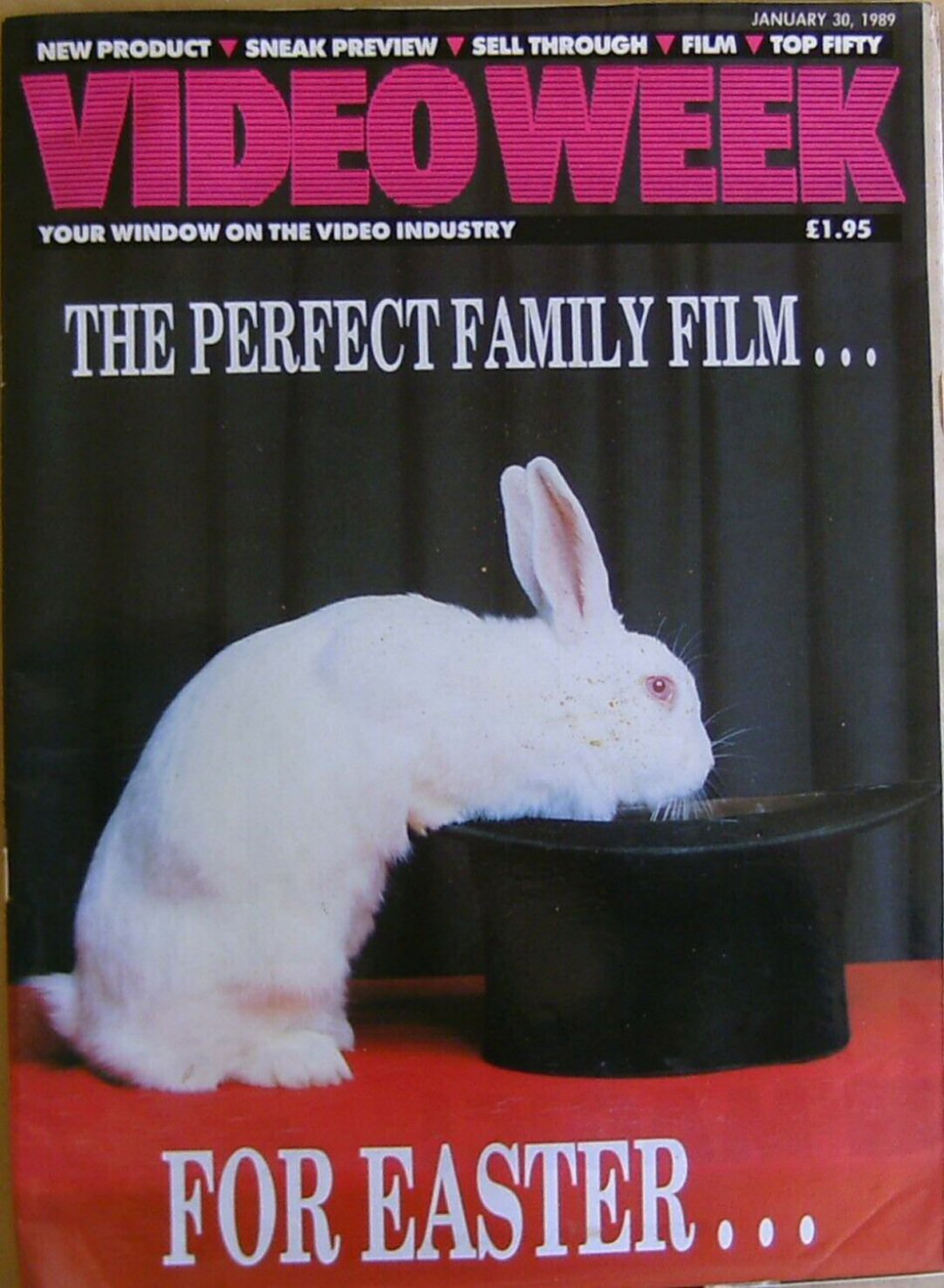 VIDEO WEEK magazine side cover 30 January 1989