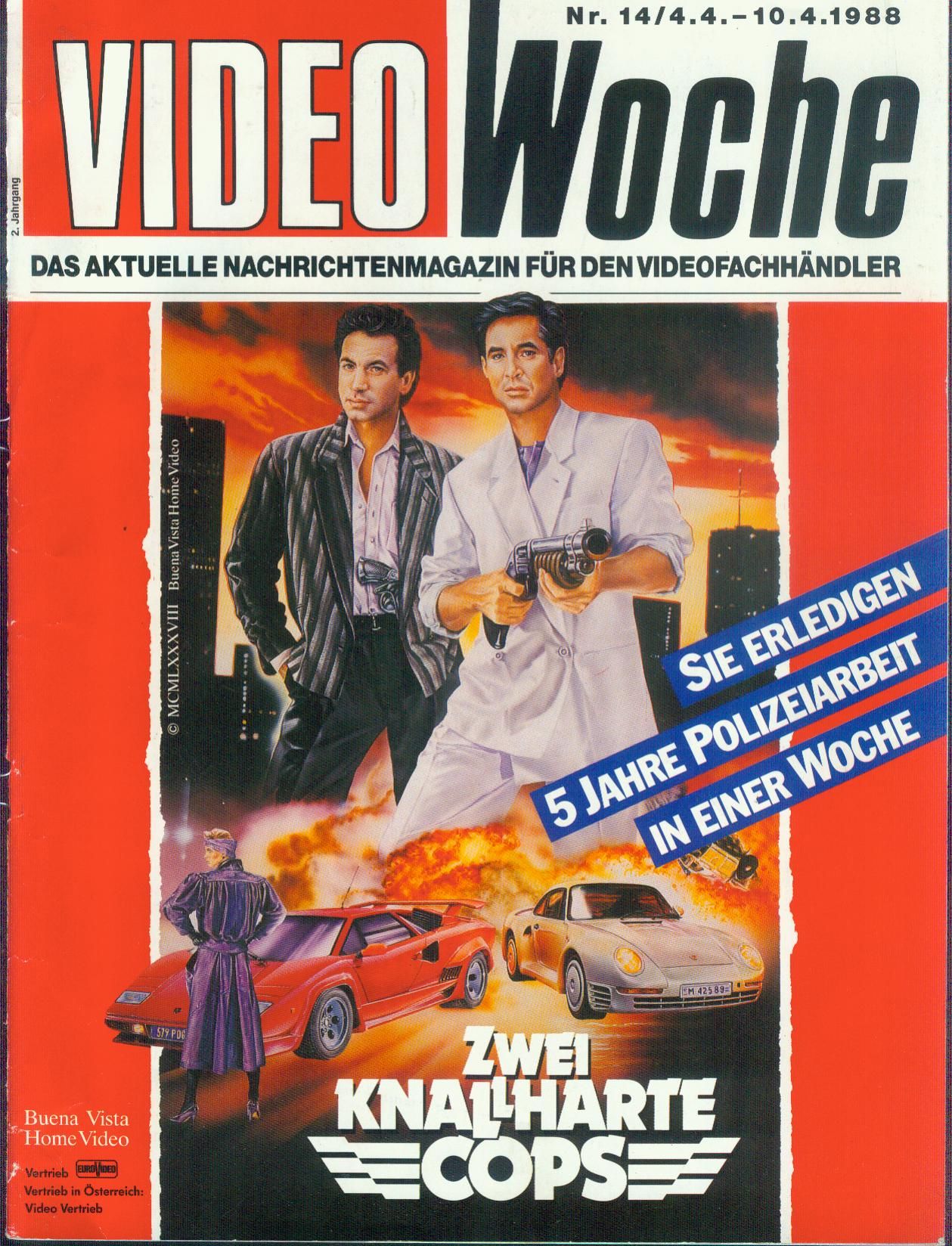 VIDEOWOCHE magazine side cover Issue 14   1988