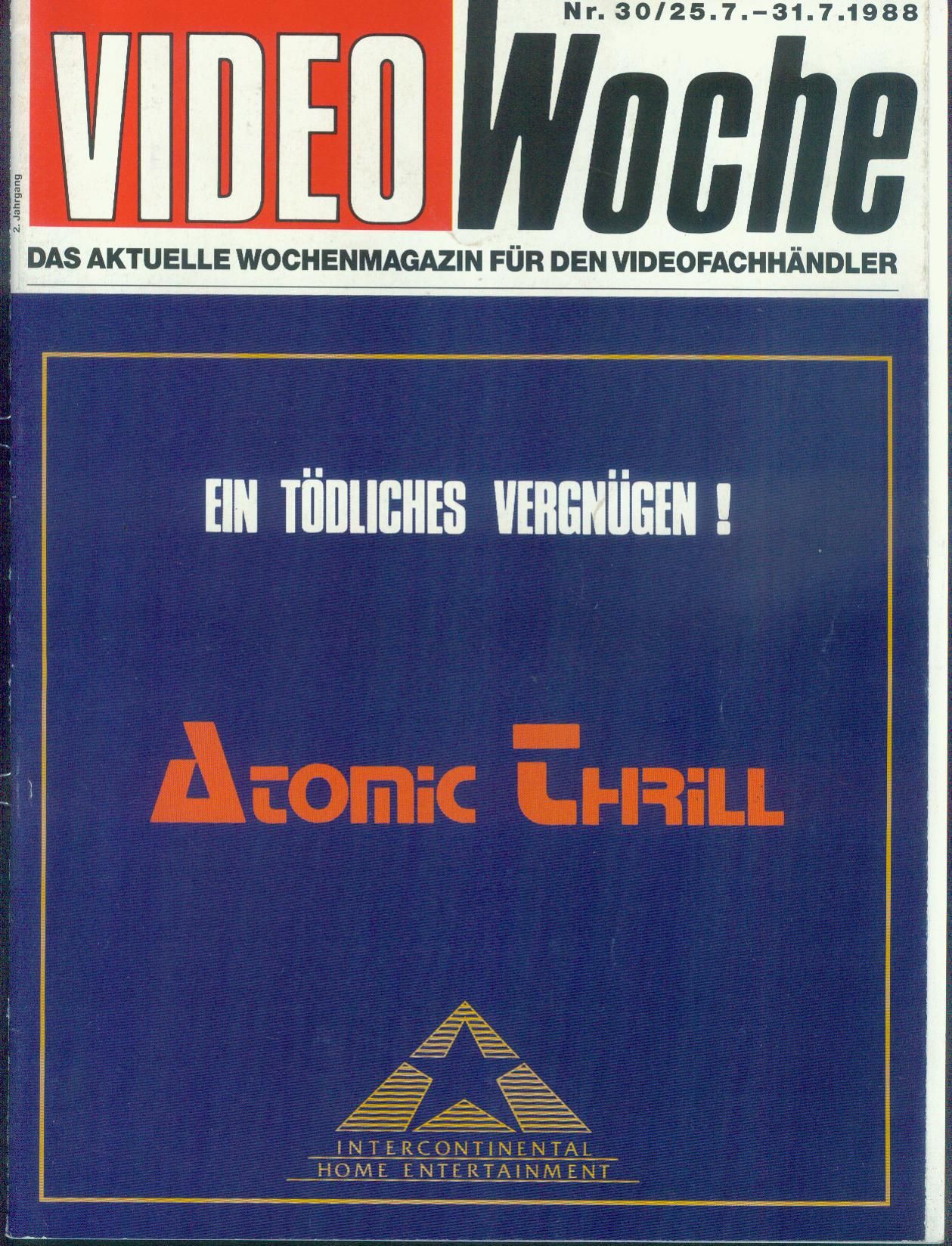 VIDEOWOCHE magazine side cover Issue 30   1988