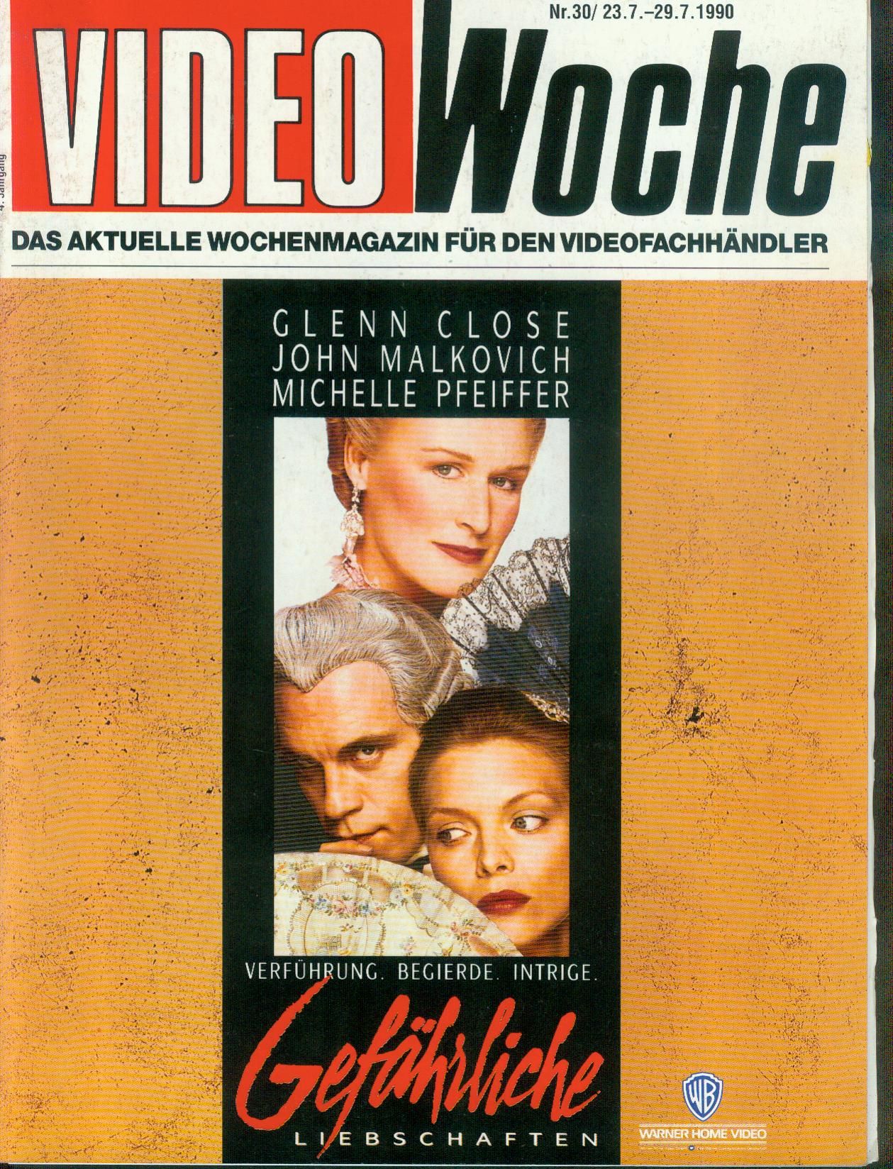 VIDEOWOCHE magazine side cover Issue 30   1990