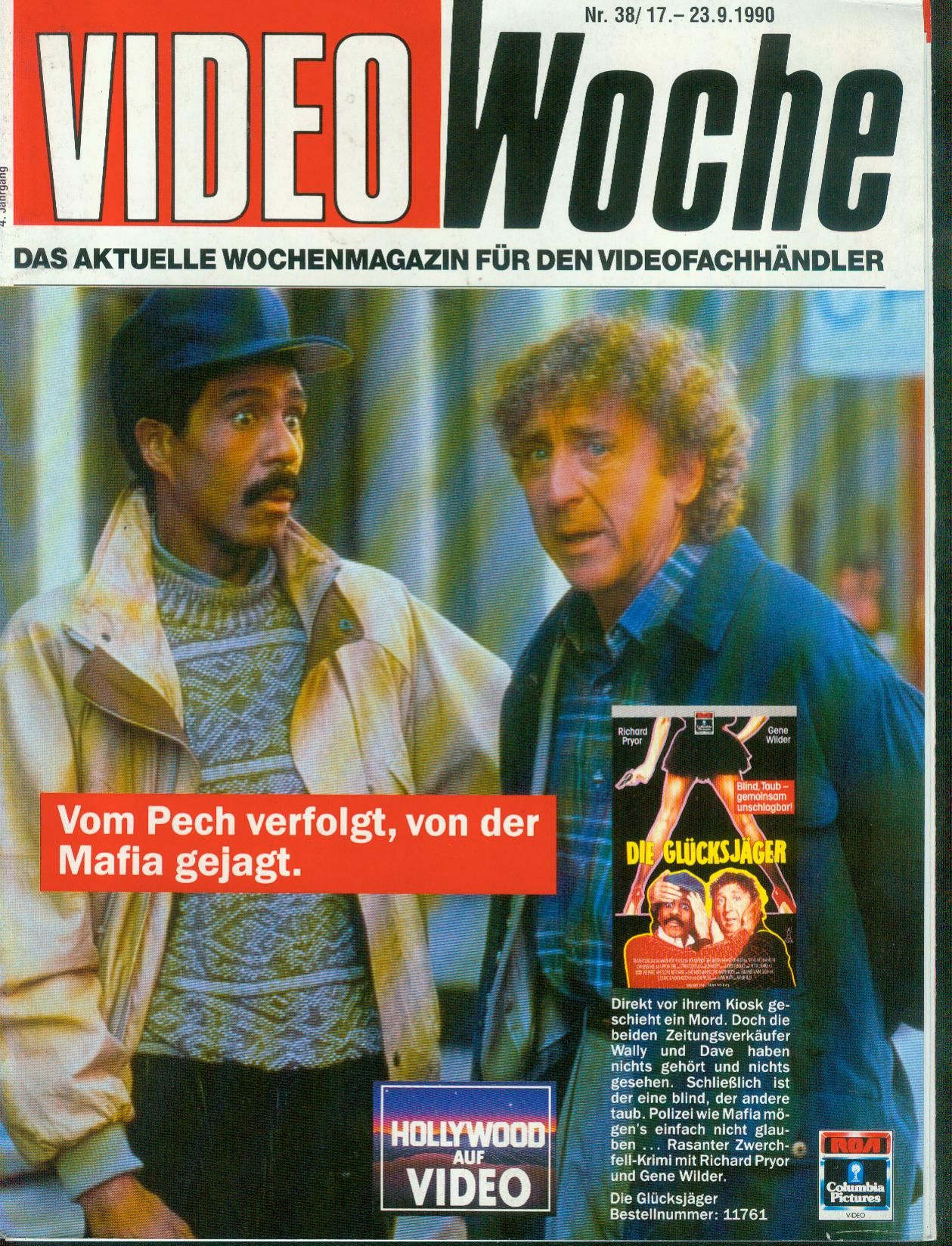 VIDEOWOCHE magazine side cover Issue 38   1990