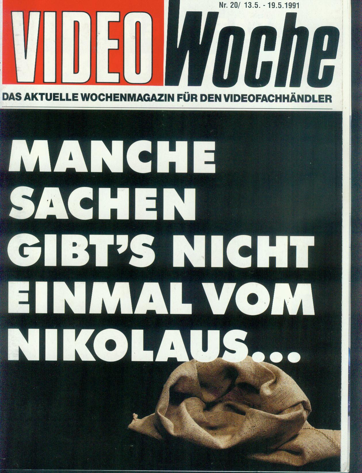 VIDEOWOCHE magazine side cover Issue 20   1991
