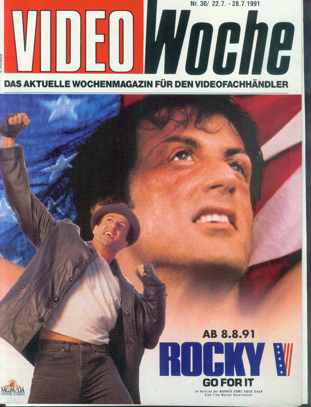 VIDEOWOCHE magazine side cover Issue 30   1991